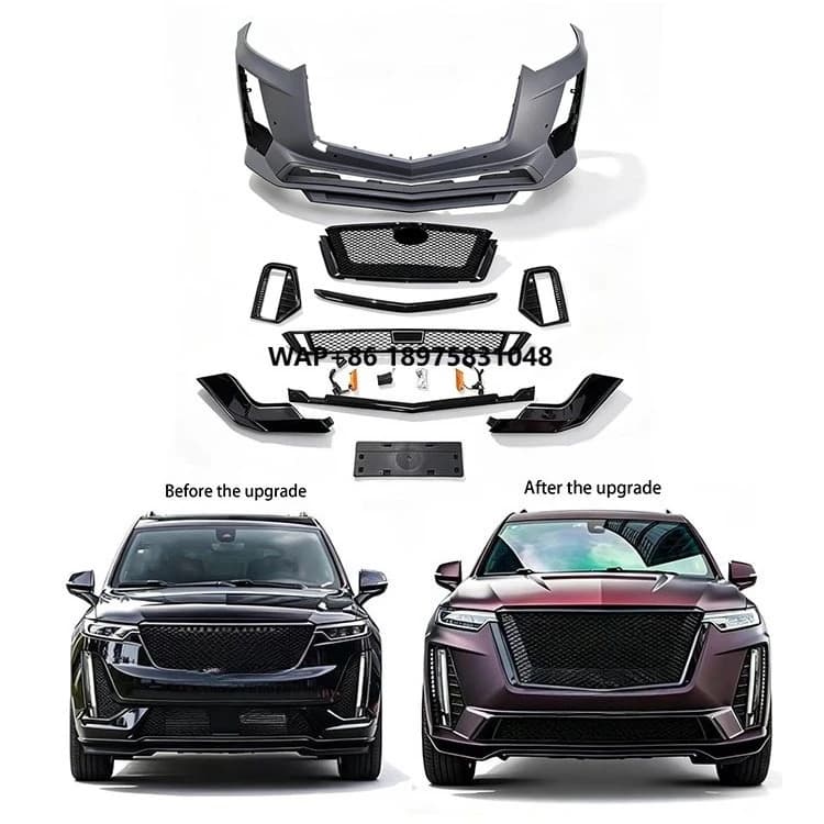 PP Front Bumper Grille Body Kit V Look Style for XT6 2020 2026 Modified Front Exterior Upgrade Accessories