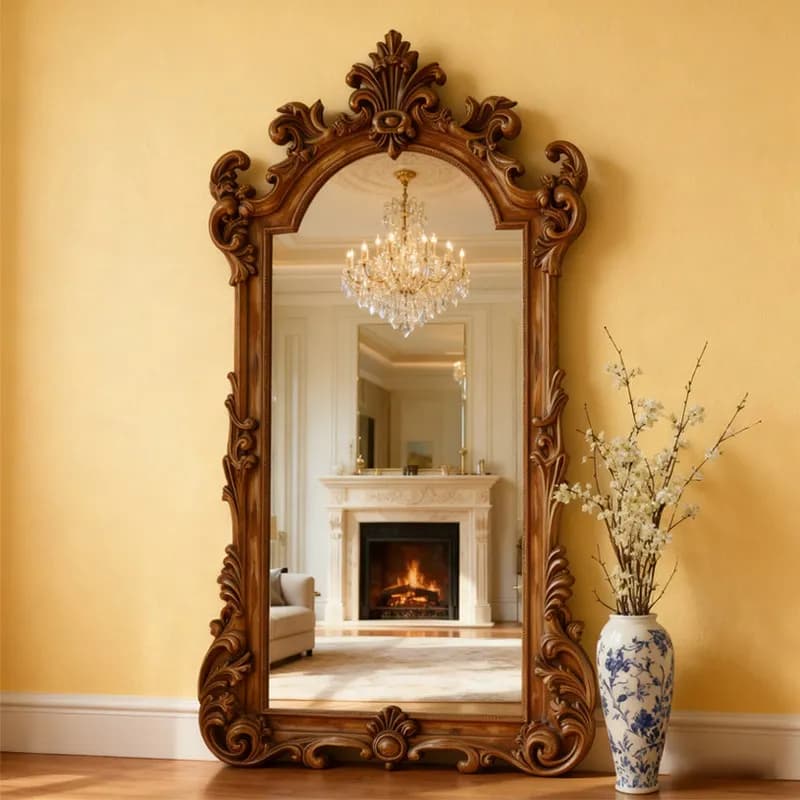 Standing Floor Mirror Funky Luxury Long Bathroom Men Bedroom Girls Full Body Nordic Mirror Moving Espelhos Home Decorations