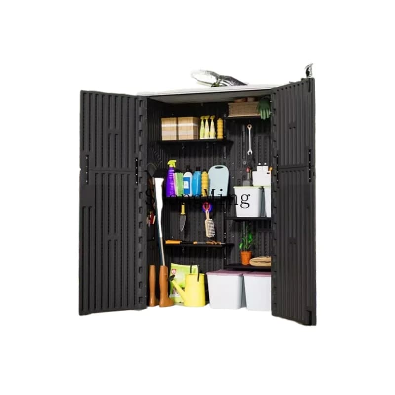 CL  Cabinet Kindergarten Storage BoxOutdoor Storage Waterproof Sunscreen Yard Garden Toolbox Balcony Sundries Storage