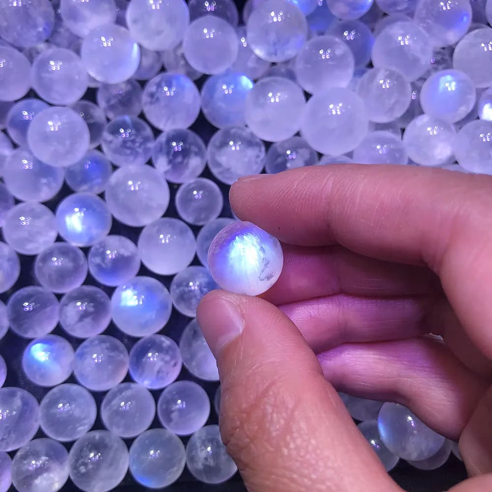 1pc Blue Moonstone Sphere Natural Stone Ball Gemstones Crystals Stones Healing Crystal Reiki Minerals Quartz Energy Home Decor
