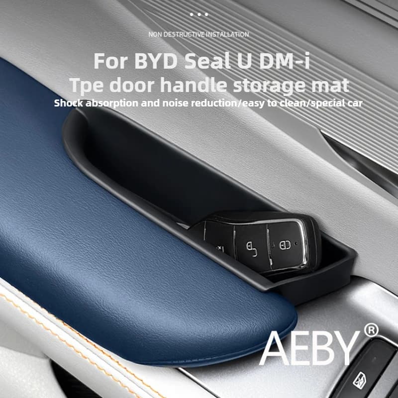 AEBY For BYD Seal U DM-i 2020-2025 Car Door Pocket Organizer Anti-Scratch Storage Box Holder Easy Installation  Auto Accessories