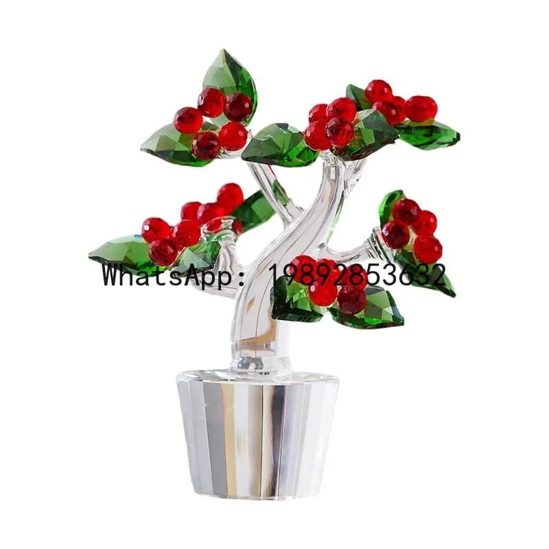 PYJ Crystal Office Wealth Attracting Creative Gifts Colorful Small Crystal Tree Ornaments