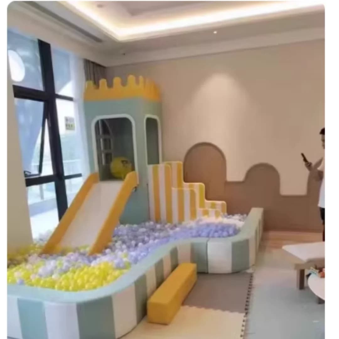 Naughty Castle Indoor Mini Children's Playground, Early Education Children's Slide Playground Facilities