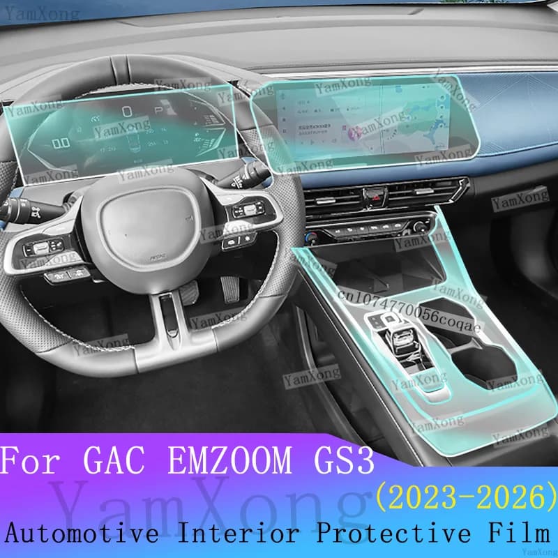 For GAC EMZOOM GS3 interior Kit Protection Film Navigation Dashboard screen Sticker Center Gear Panel scratch Transparent Film