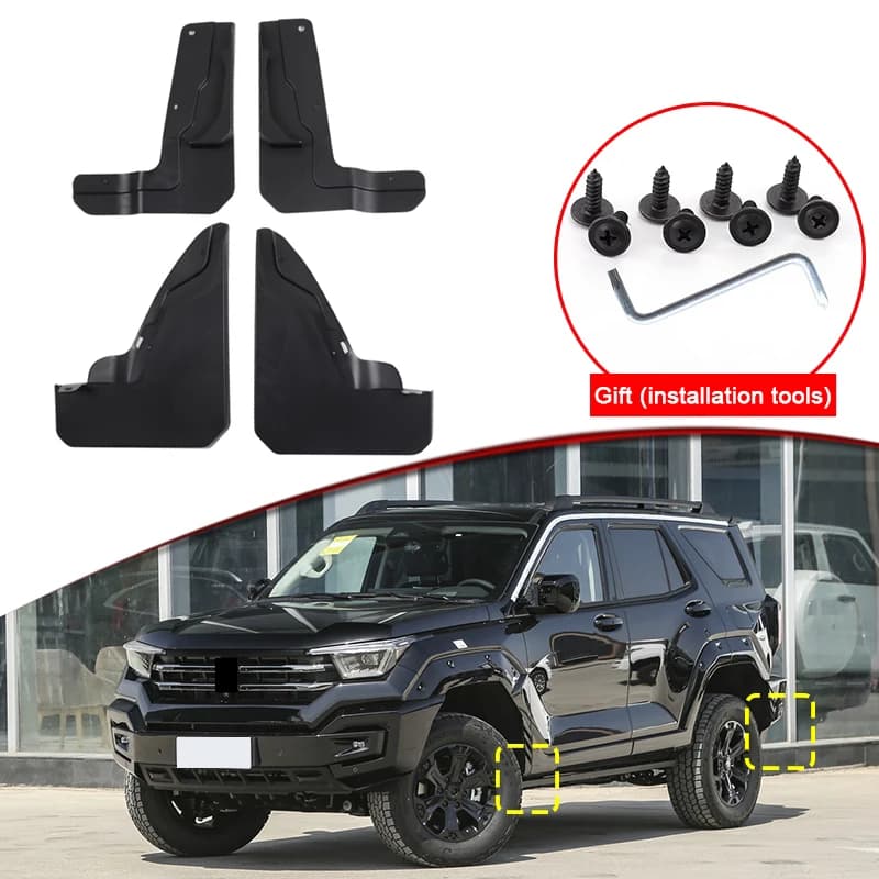 Car Styling For GWM TANK 400 Hi4-T 2024 2025 ABS Car Mud Flaps Splash Guard Mudguards MudFlaps Front Rear Fender Auto Accessory