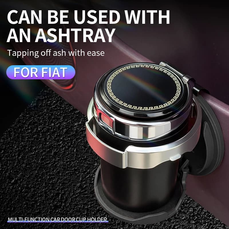 Car cup holder, car door water bottle holder, portable foldable drink tray, in-car cup organizer, fits Fiat Punto