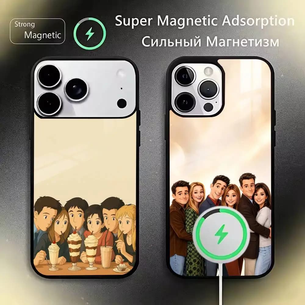 POP F-Friends Hot TV Show Phone Case For iPhone 17,16,15,14,13,12,11Plus,Pro,Max for Magnetic Wireless Charging