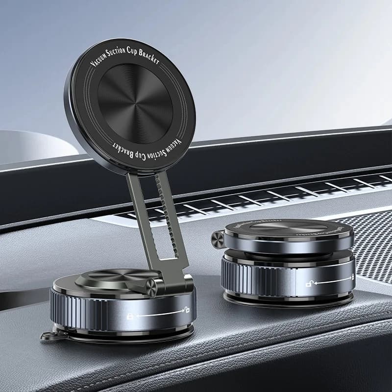 2026 New Car Phone Magnetic Holder,360° Rotate Foldable Telescopic Holder,Upgraded Nano Gel Suction Cup Phone Bracket