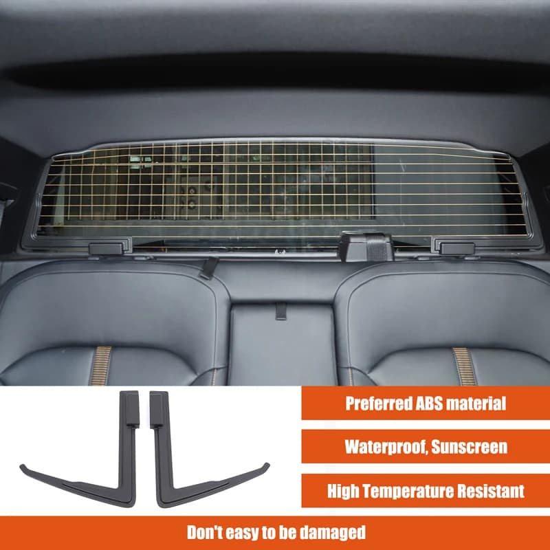 2piece set ABS black For Ford Ranger Ranger 2023+ car rear window glass heating wire protective cover sticker Car accessories