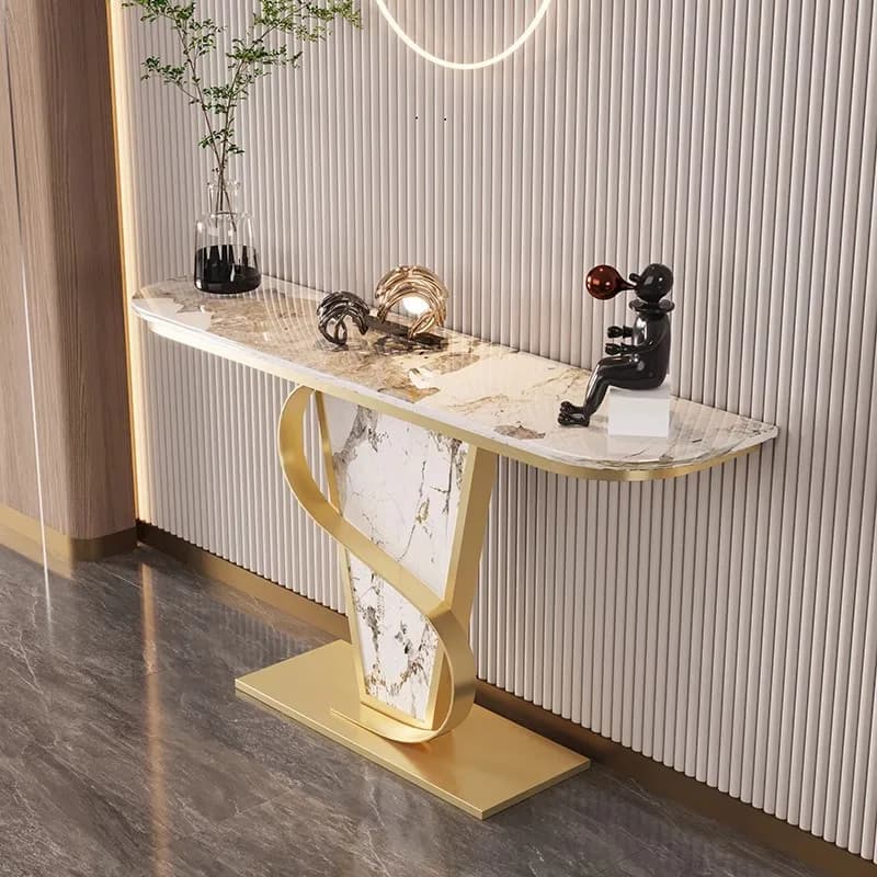 Salon Grade Large Capacity Console Table Home Easy Clean Entryway Table Waterproof Wide Console Entree Living Room Furniture