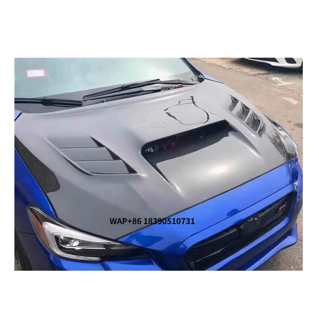 V Style Car Engine Hood for Impreza WRX Sti Upgraded  2015-2022 WRX Carbon Fiber Hood