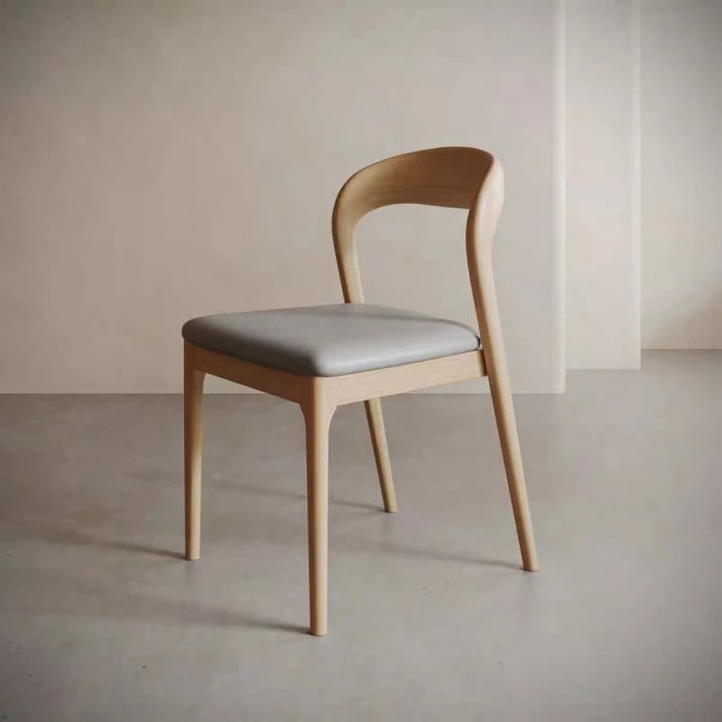 Italian color scheme designer dining chair solid wood chair household simple dining table chair with backrest