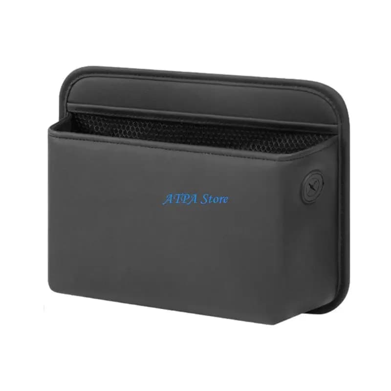 U13C Leather Automotive Trash Can Dust Bin With Leakproof And Easy Clean Features For Car Cabin Organization Quick Install