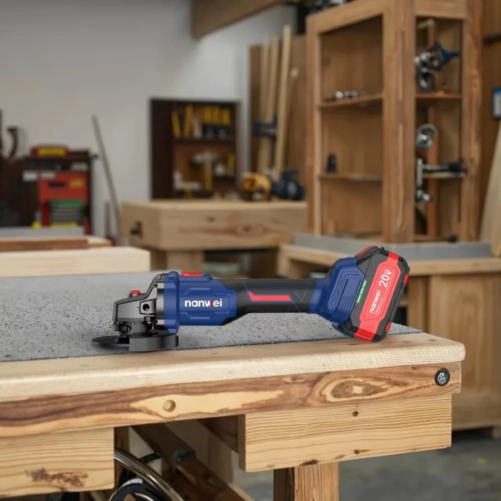 A8132 20V Brushless Cordless Angle Grinder 100mm/125mm Dual Cut Polisher Portable 4.0Ah for Metal & Woodworking