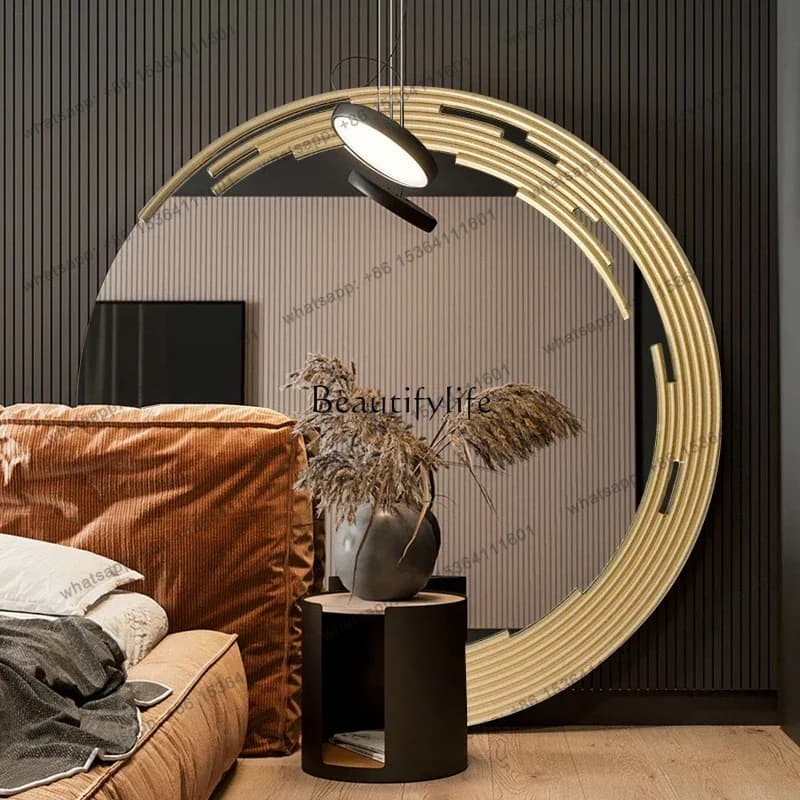 D30Wall Hanging Desktop Background Wall Dressing Retro Bathroom Art Light Luxury Dining Side Decorative Mirror