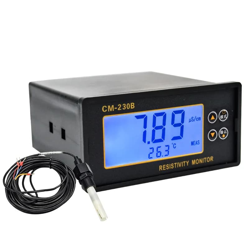 Online conductivity meter, industrial resistivity tester, electrode water quality detection overrun alarm controller