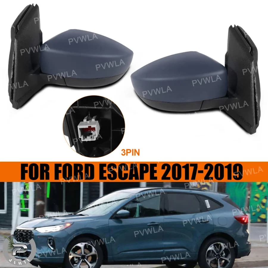 For Ford Escape 2017 2018 2019 Car Accessories 3 Pin Paintable Power Adjust Mirror Assembly GJ5Z17683AB-PFM GJ5Z17682AB-PEM