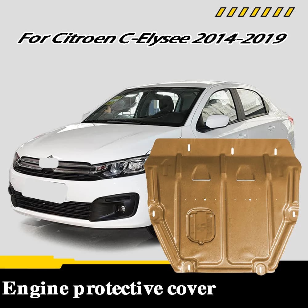 Front Under Engine Cover For Citroen‌ C-Elysee 2014-2019 1.6L Guard Plate Skid Plate Car Engine Protection Panel Mudguard