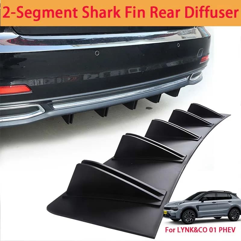 For LYNK&CO 01 PHEV Shark Fin Rear Diffuser Split Chassis Spoiler Auto Aerodynamic Parts Aerodynamic Modification