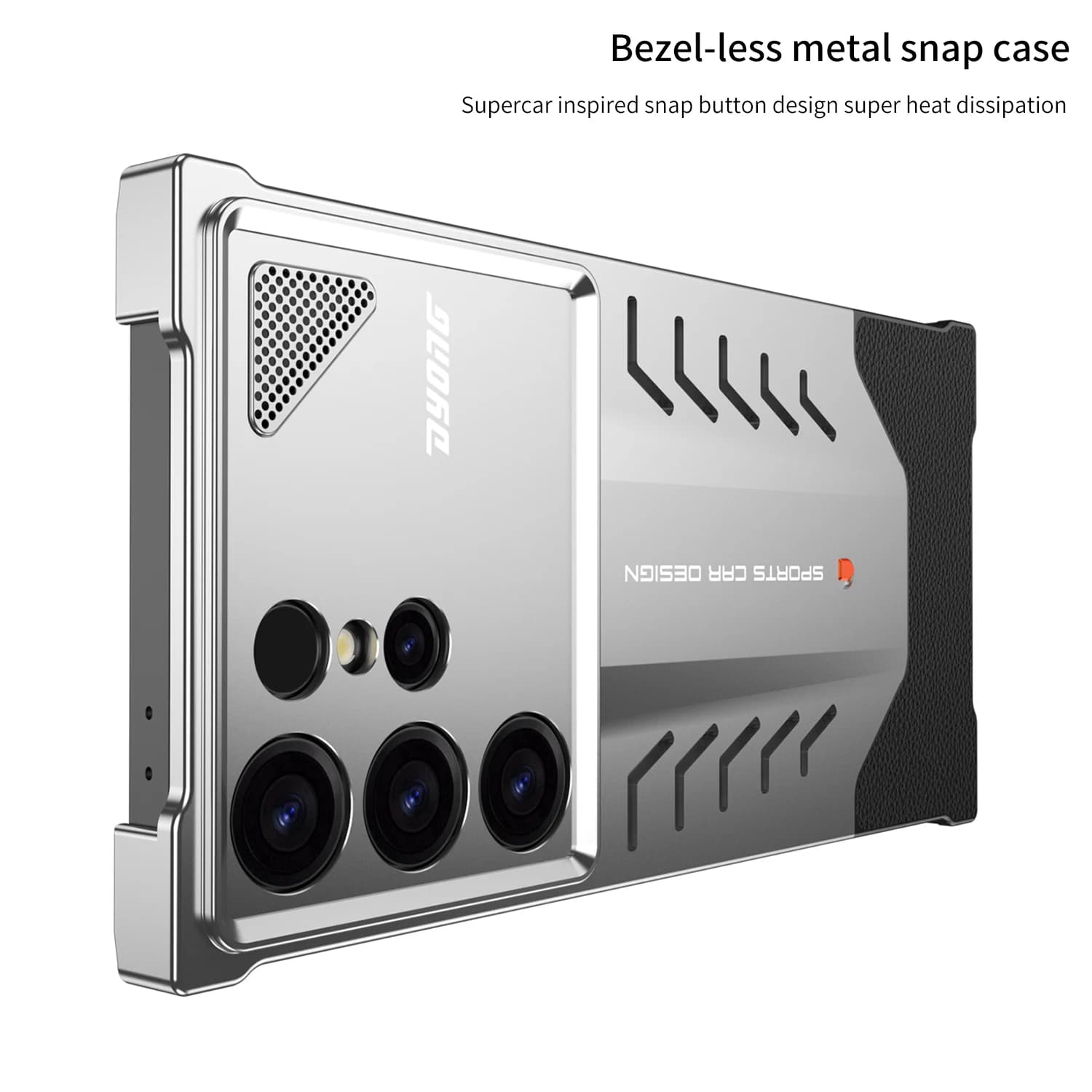 Aluminum Alloy Phone Case for Samsung Galaxy S24 S25 Ultra Frameless Anti-Fall Metal Buckle Protective Heat Dissipation Cover
