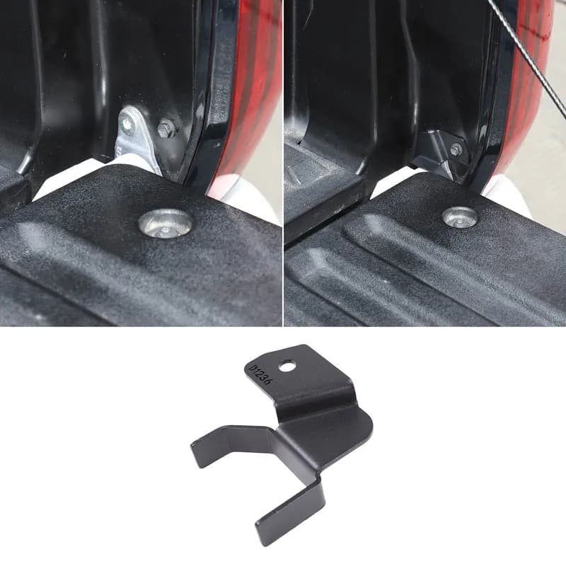 1Pcs Carbon Steel Black For Toyota Tundra 2022-2026+ Car Tailgate Anti-theft Bracket Car Exterior Modification Accessories