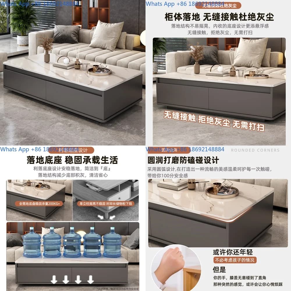 Coffee Table Living Room Home 2025 New Luxury Style Small Apartment Modern Simple Creative Square Table