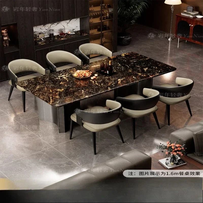 XX natural luxury stone dining table marble home dining table high sense