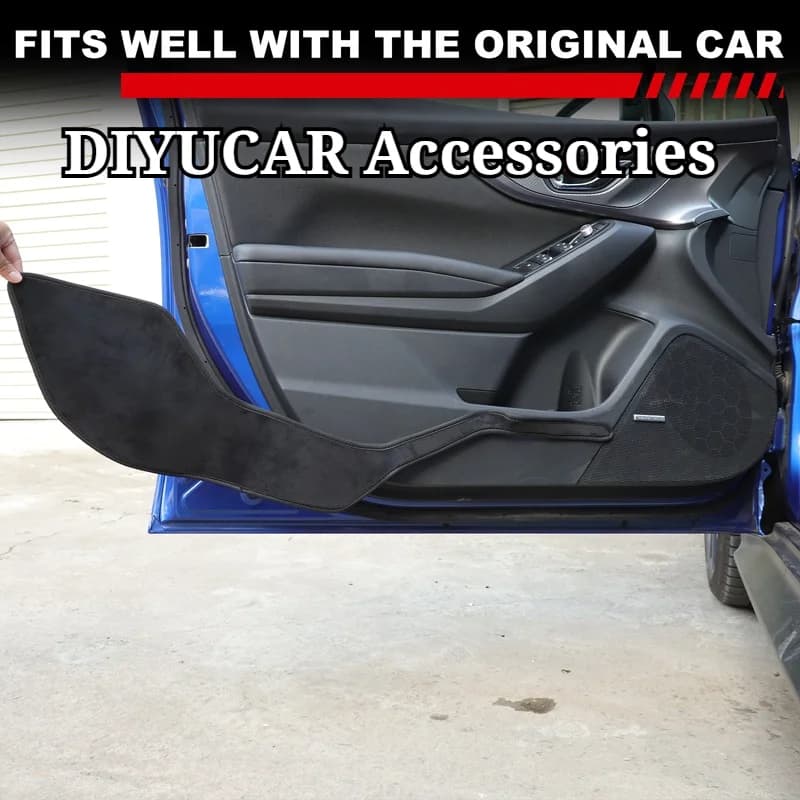 For Subaru WRX Levorg 2022-2026 Velvet Black Car Inner Door Panel Anti Kick Trim Interior Accessories