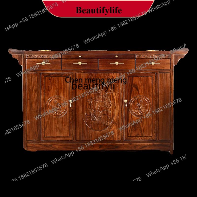 z183 New Chinese-style Gongtai Modern Household Shentai Buddha Table Incense Case Buddha Cabinet, Solid Wood Table