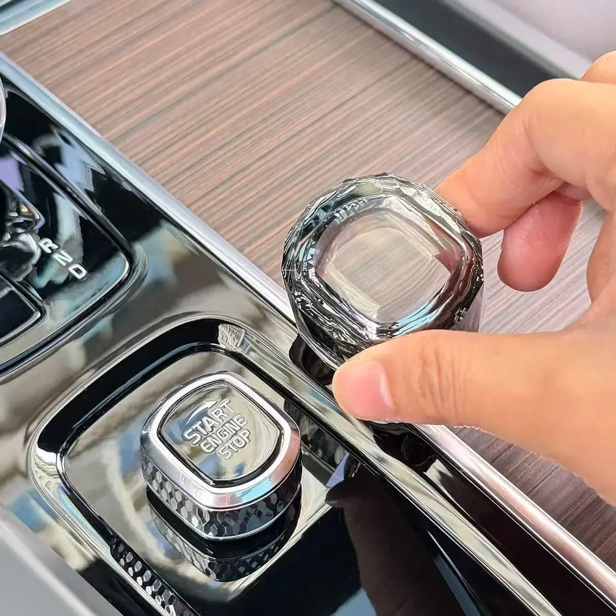 For Volvo S60 V60 S90 V90 XC60 XC90 Interior Trim Modification Accessories Crystal Start Stop & Volume Knob Protective Cover