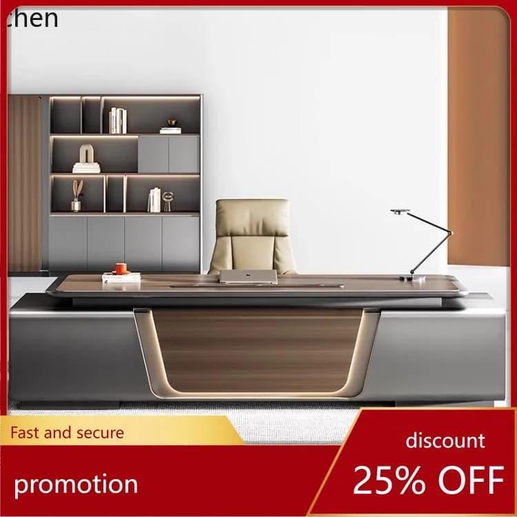 CZ Painted Office Desk Simple Modern Executive Desk and Chair Set
