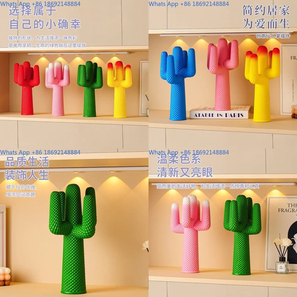 Cactus Decorative Desk Accessory for Living Room TV Cabinet Storage Luxury Style Ornament