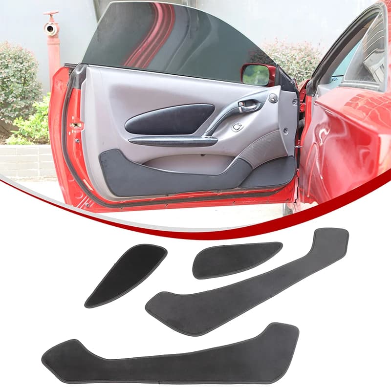 For Toyota Celica 1999-2005 Velvet Black Car Inner Door Panel Anti Kick Trim Interior Accessories