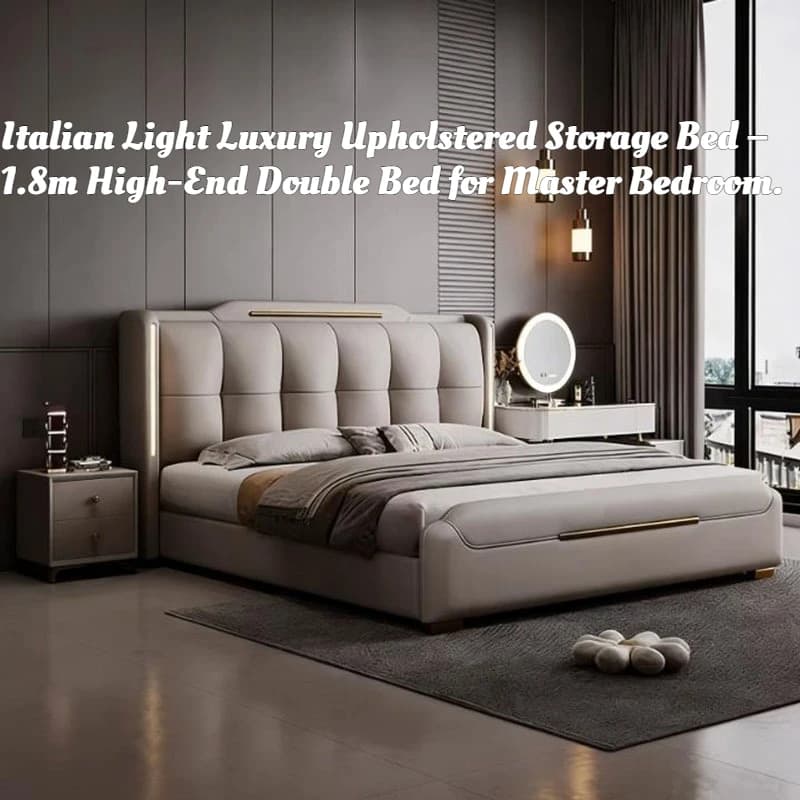 Modern Nightstands Bed Bedroom Luxury Light Lamp Upholstery Bed Storage Drawers Camarotes Para Dormitorio House Accessories