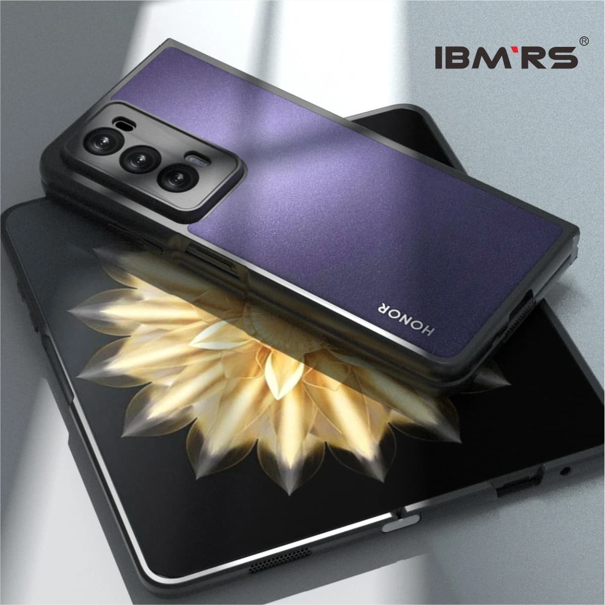 for Honor Magic V2 Case [Anti-Fingerprint][Shockproof] Foldable Phone Cover, Slim TPU Protective Case with [Military Drop Protec