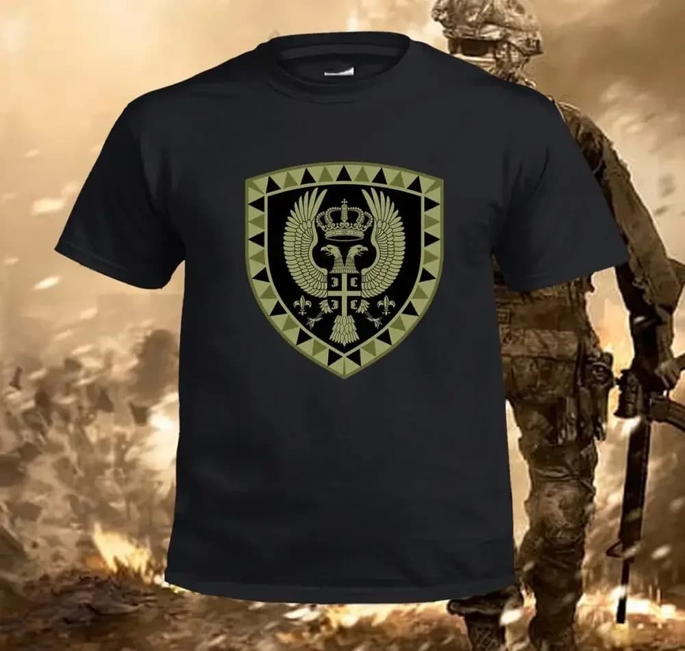 Serbian Armed Forces Special Brigade Unit T-Shirt 100% Cotton O-Neck Summer Short Sleeve Casual Mens T-shirt Size S-3XL