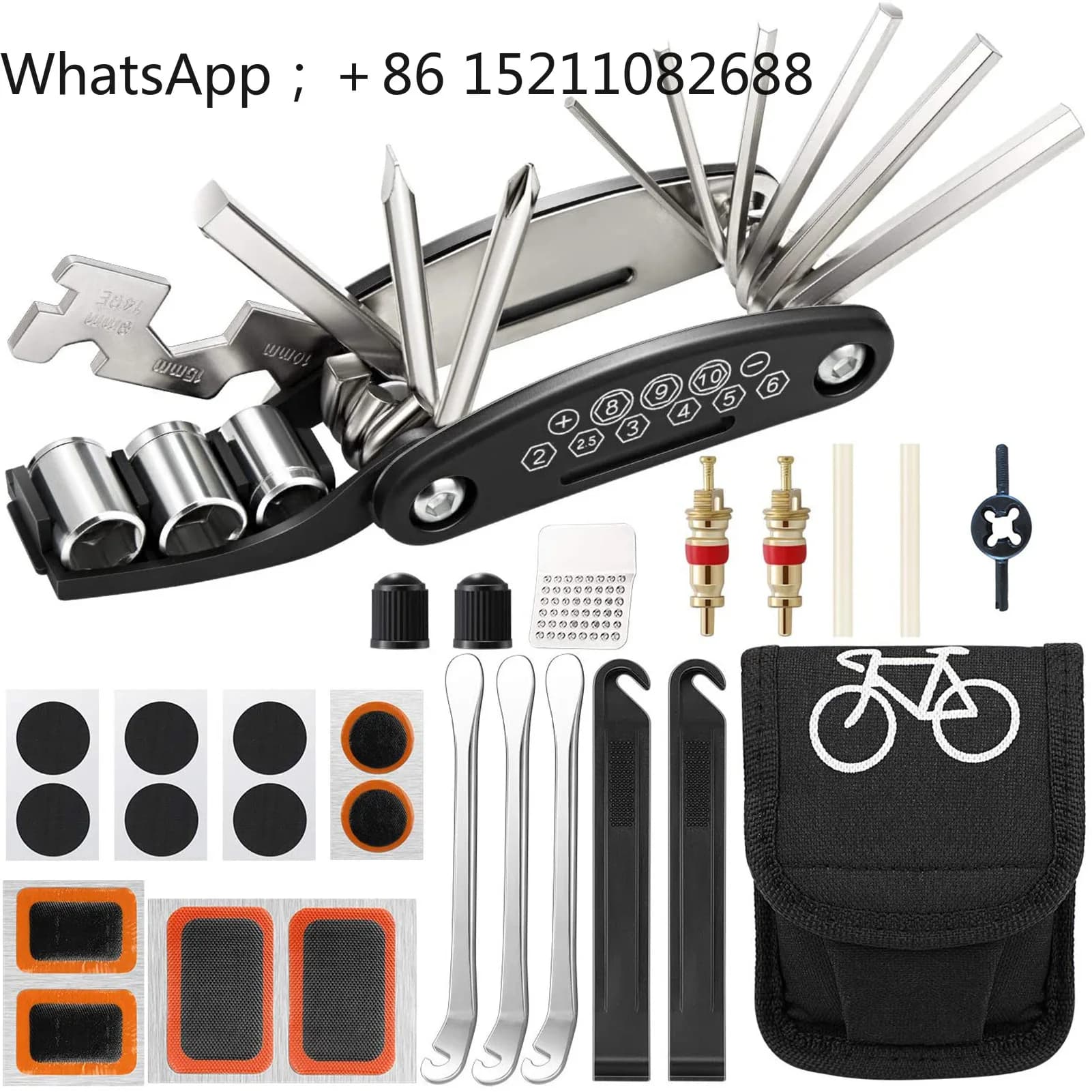 LLY multifunctional bicycle maintenance tool set, mountain road bike maintenance combination wrench