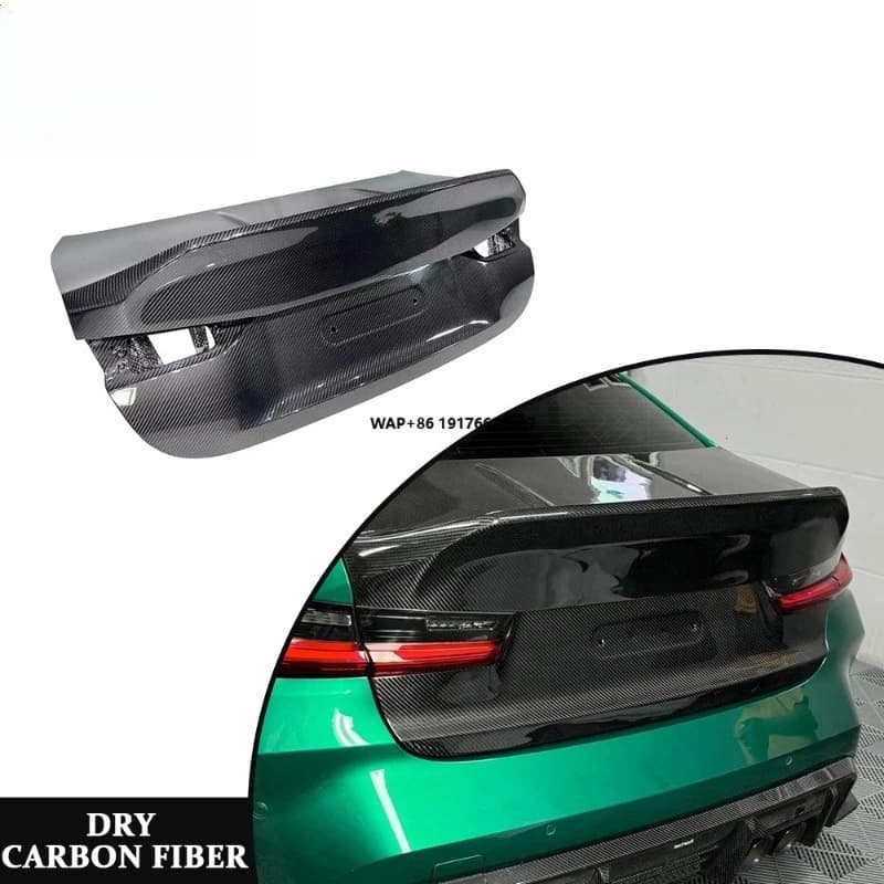 Style Dry Carbon Fiber Trunk for G80 M3 G8X G82 G83 M4 Car Trunk Lid Replacement Installation Luggage Box Body Kit