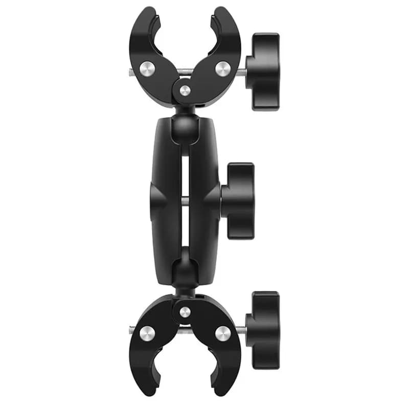 Double-headed crab clip motorcycle bicycle double clip bracket handlebar fixing bracket action camera