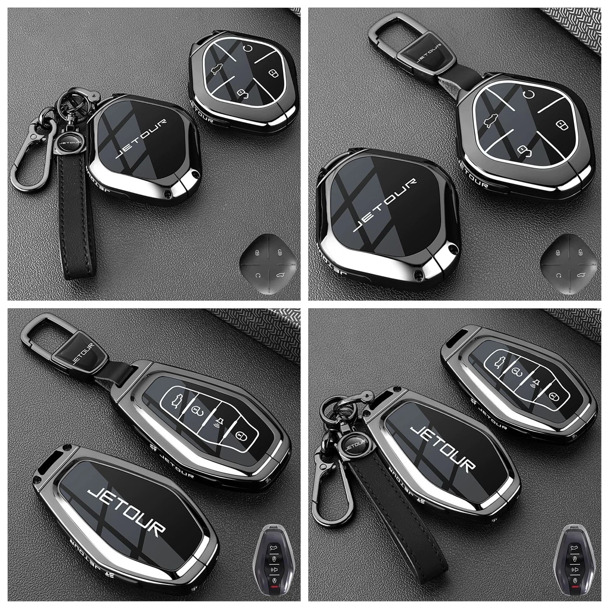 Car Zinc Alloy TPU Key Case Cover Holder For Chery Jetour Travel Turn Fur DASHING X-1 Pluskey X70 X90 X95 Remote Key Accessories