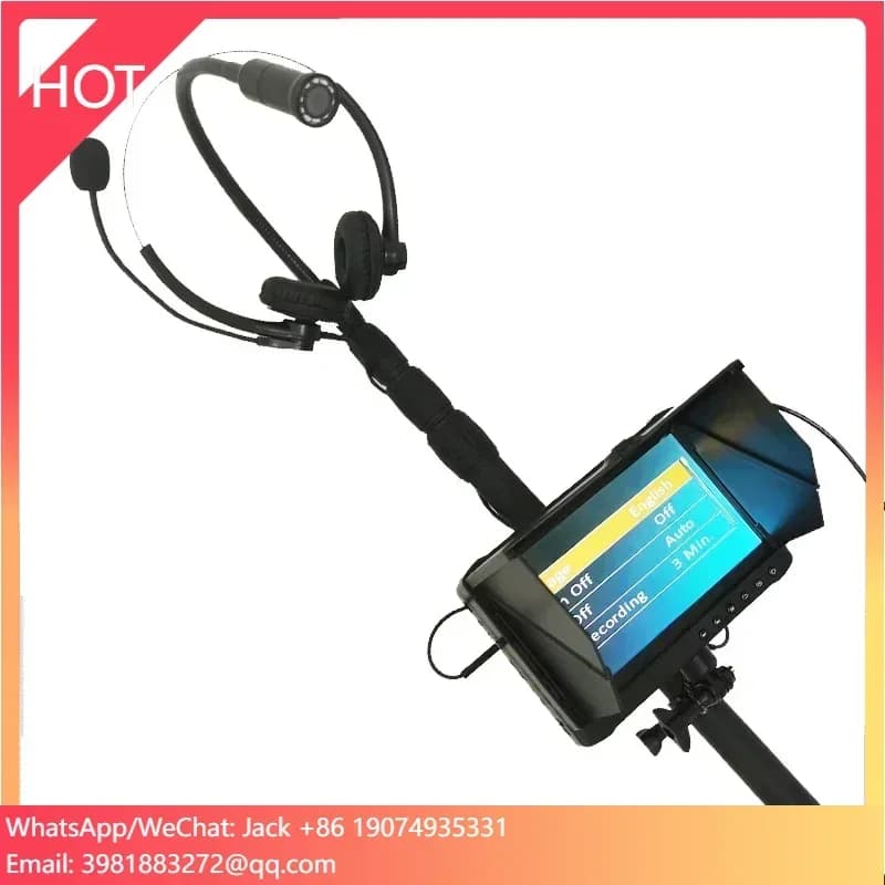 Portable 5 meters Telescopic Pole Two-way Intercom 5MP HD Visual Audio Video Life Detector