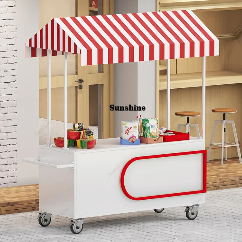 Shopping mall outdoor snacks stall car wrought iron flower car market dining car custom trolley promotional custom sales tru