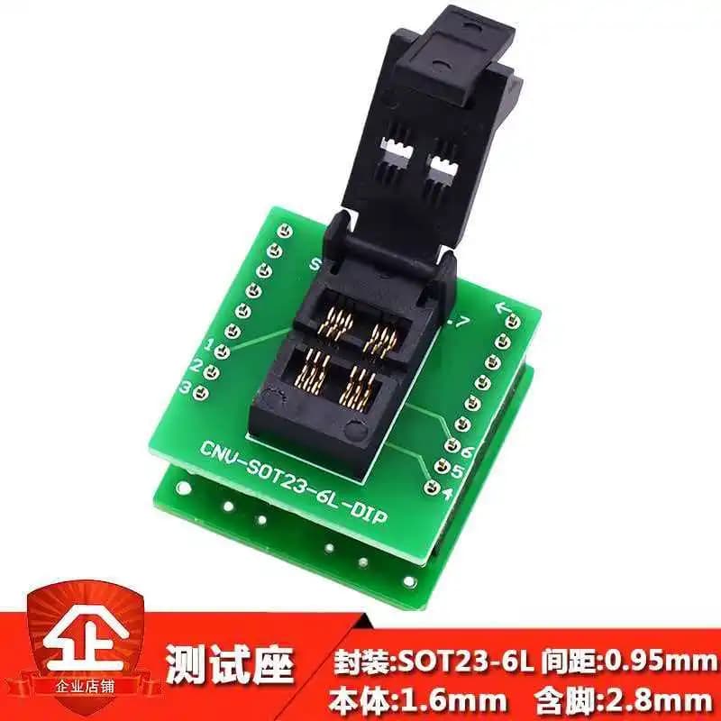 Aging Test Socket SOT23-3 5 6L Gold-Plated Aging Socket Programming Socket IC Fixture Plastic Width 1.7MM