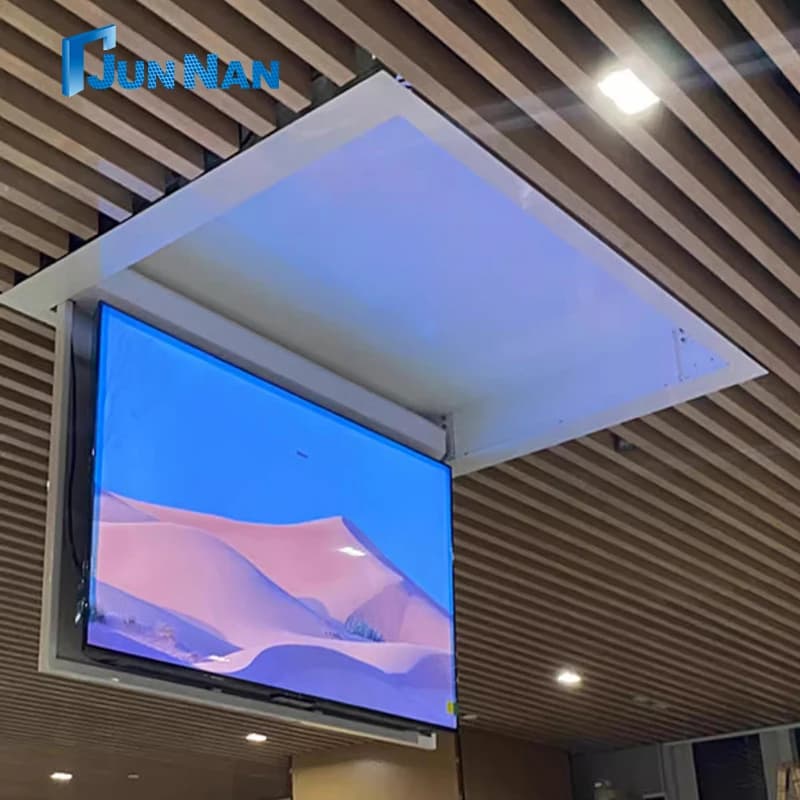 Electrically Adjustable Motorized TV Lift Stand Remote Control LCD Plastic Flat Distance Wall TV Bracket Ceiling Mount TV