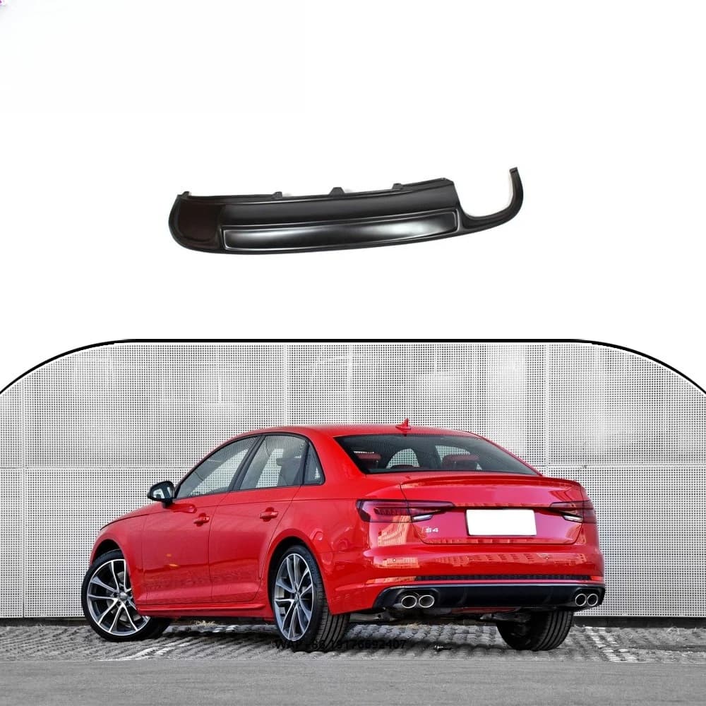 Dual Exhaust Single Outlet S4 Style Rear Diffuser forAudi A4 B8