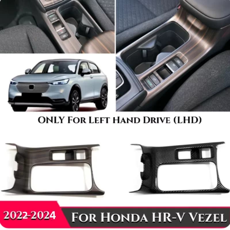 Car Console Water Cup Holder Frame Cover Trim for Honda XR-V HRV Vezel 2022-2024 Interior Accessories