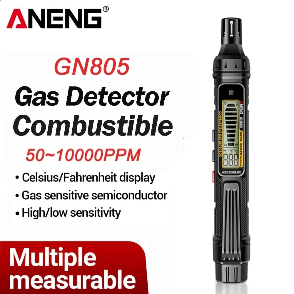 ANENG Combustible Gas Detector Household Natural Gas Leak Detector 50~1000PPM Sound Alarm LPG Leak Detection Detector  Tools