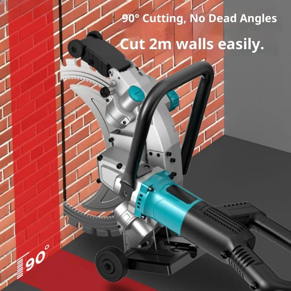 5300W Brushless Ring Saw - 300mm Deep Cutting Diamond Cutter for Concrete Wall/Tile Trenching