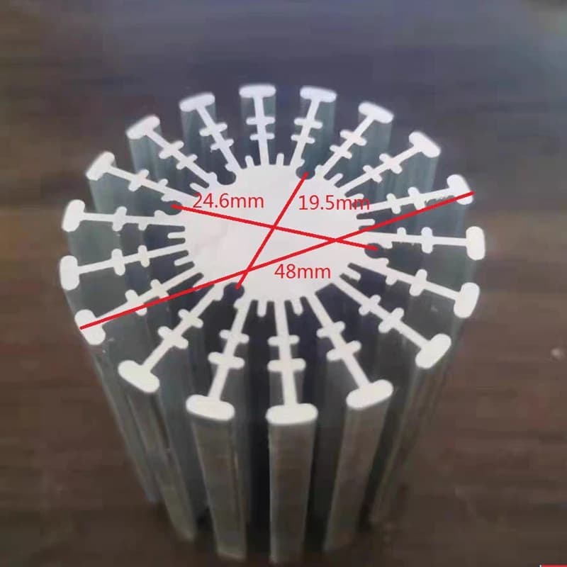 48mm Aluminum Round Heat Sink Radiator Heatsink for IC LED Cooling Electronic Cooler, Chipset Heat Dissipation Customize