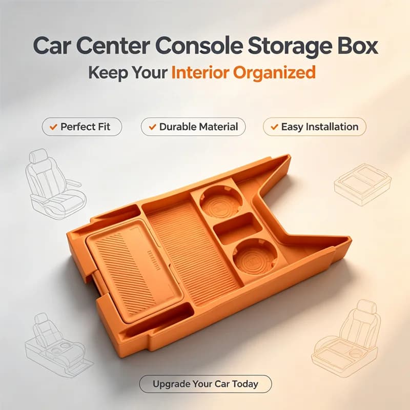For Wey Gaoshan 7/8/9 2025-2026 Center Console Lower Silicone Storage Box, Drop-in Organizer Tray with Sunglasses Holder